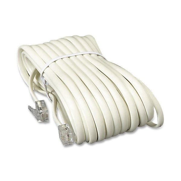 Softalk Phone Extension Cord, 25' Long, Ivory SOF04020